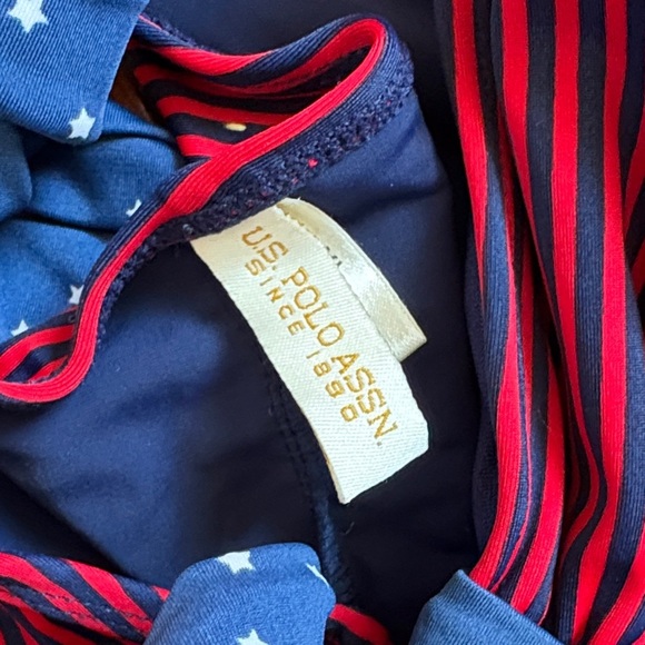 US Polo Association Striped Red and Blue Swimsuit Size XL - Picture 3 of 6